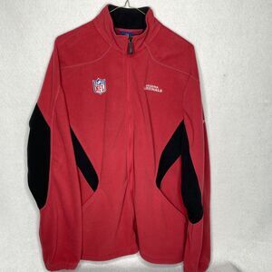ARIZONA CARDINALS embroidered fleece jacket REEBOK ON FIELD men's M NFL Football